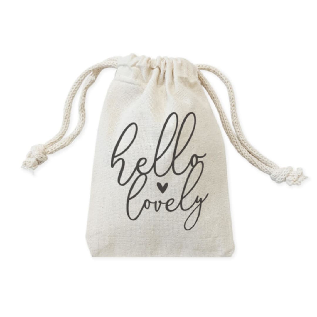 Hello Lovely Wedding Favor Bags, 6-Pack