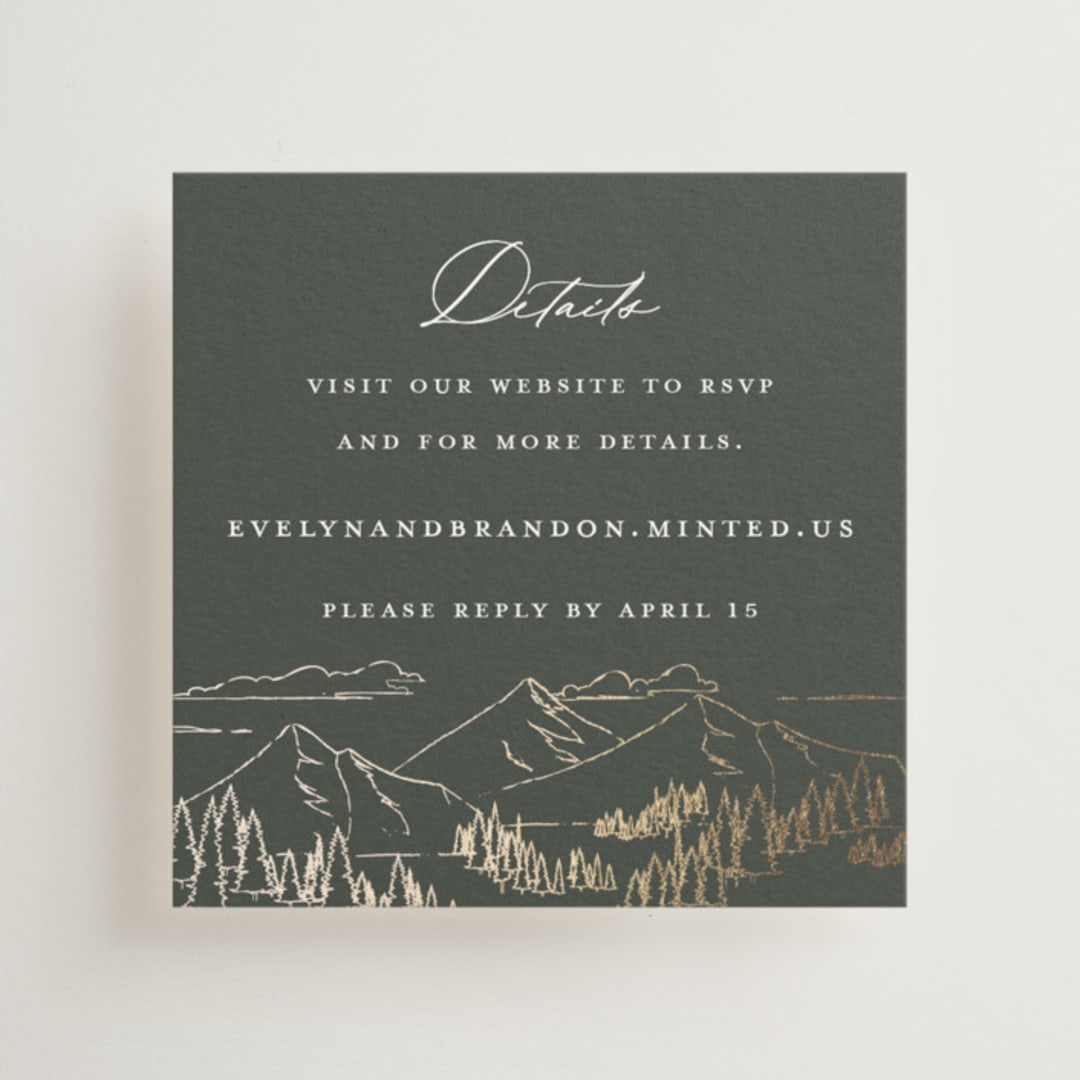 "Peaks" - Mini Enclosure Cards in Hunter by Sarah Brown - Front
