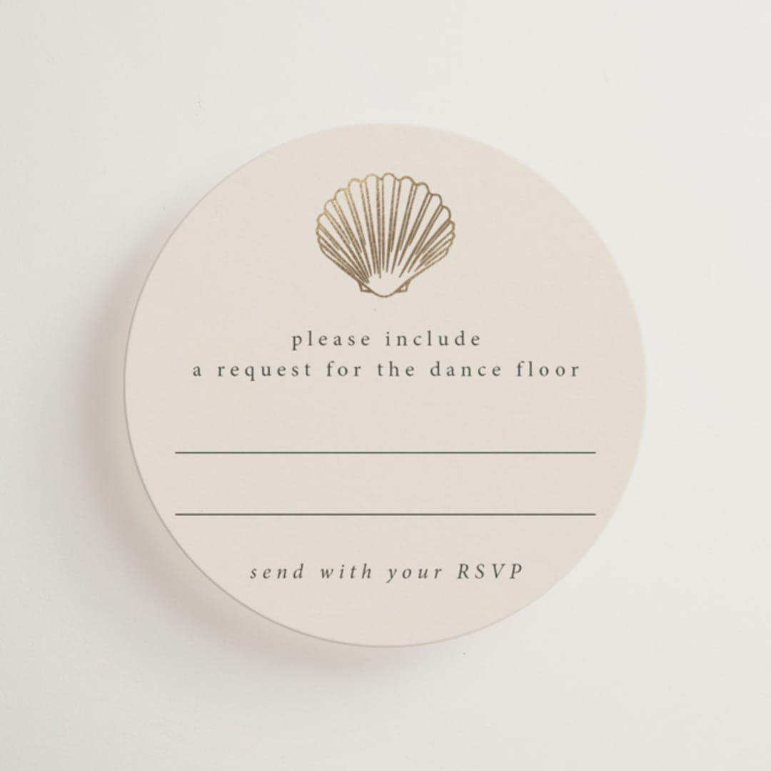 "Simple Seashell" - Mini Enclosure Cards in Sand by Hannah Bowman - Front