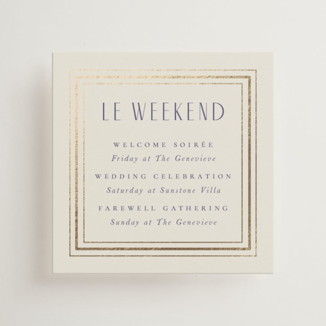 "Tiled Romance" - Mini Enclosure Cards in Dynasty Blue by Ana de Sousa - Front