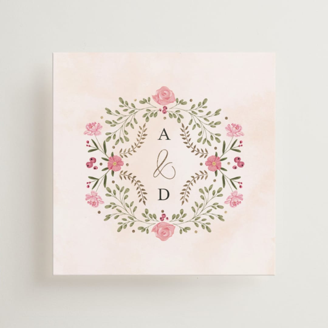 "Embrace" - Mini Enclosure Cards in Peony by Susan Moyal - Front