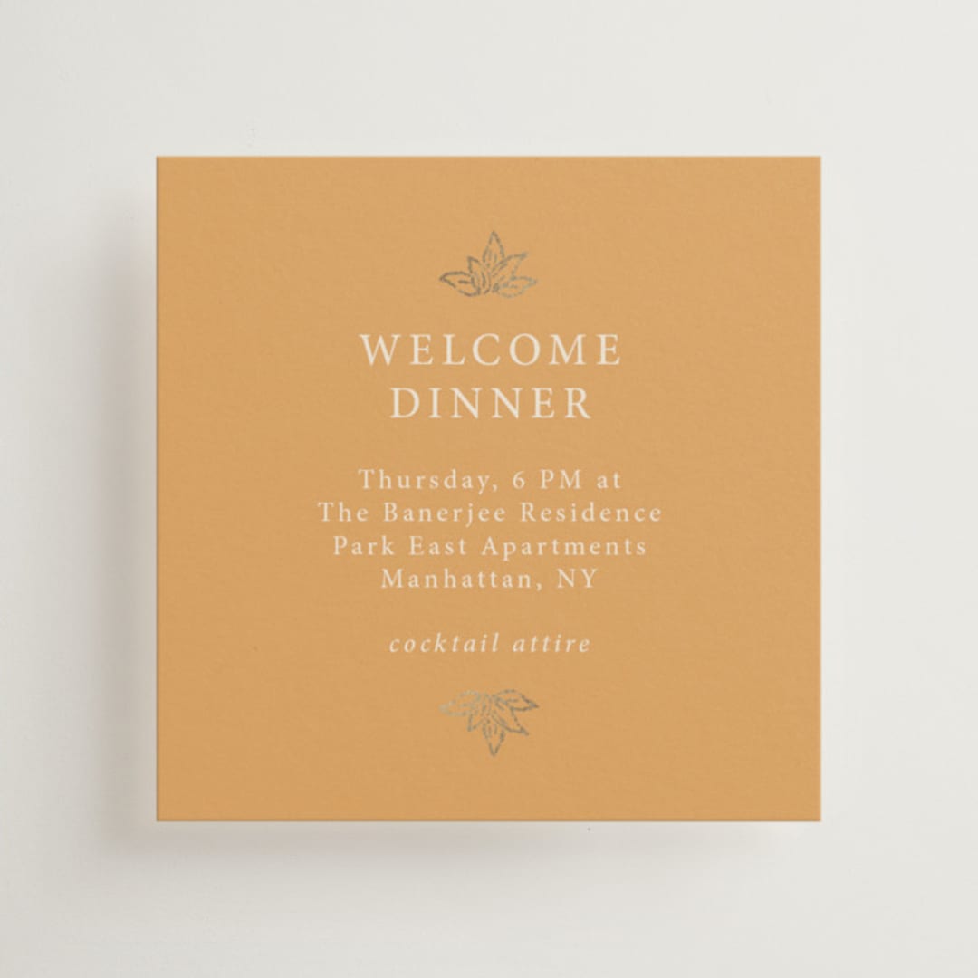 "Marigold" - Mini Enclosure Cards in Ochre by Hannah Bowman - Front