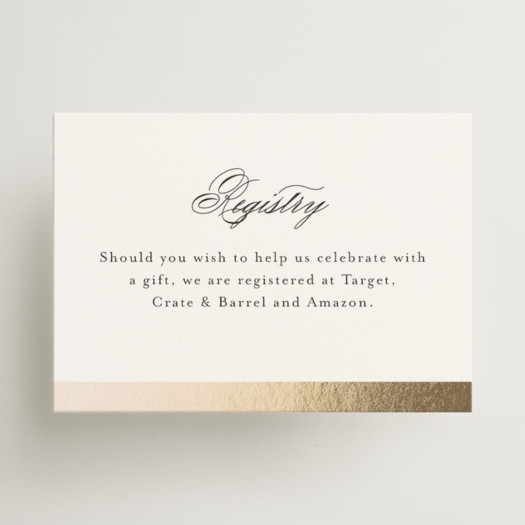 "Gilded Ampersand" - Mini Enclosure Cards in Cotton by Jennifer Postorino - Front