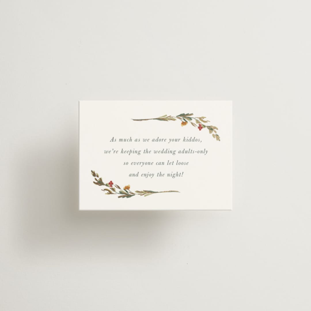 "Coastal Bloom" - Mini Enclosure Cards in Garden Green by Lucrecia Caporale - Front