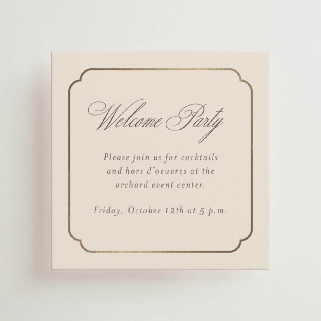 "Arch Frame" - Mini Enclosure Cards in Cognac by Emily Betts - Front