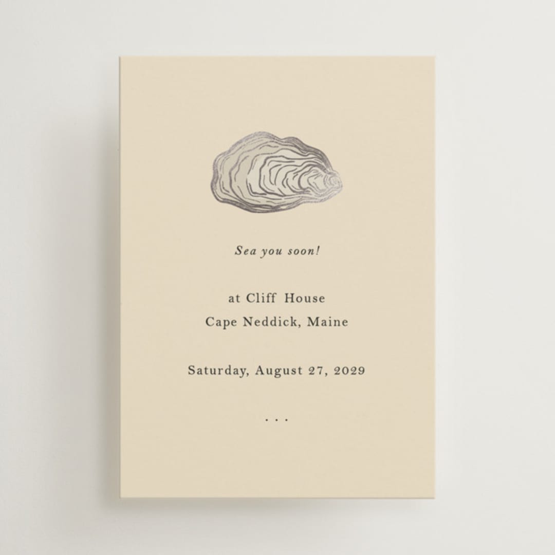 "Cove" - Mini Enclosure Cards in Sand by Jennifer Lew - Front