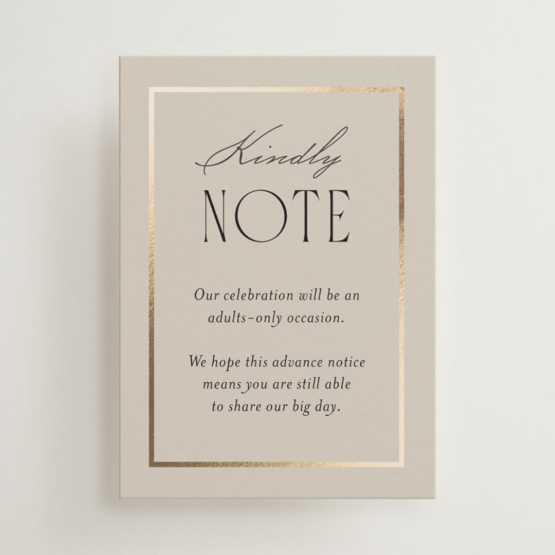 "Luxe Lines" - Mini Enclosure Cards in Champagne by Kristin Oliversen - Front