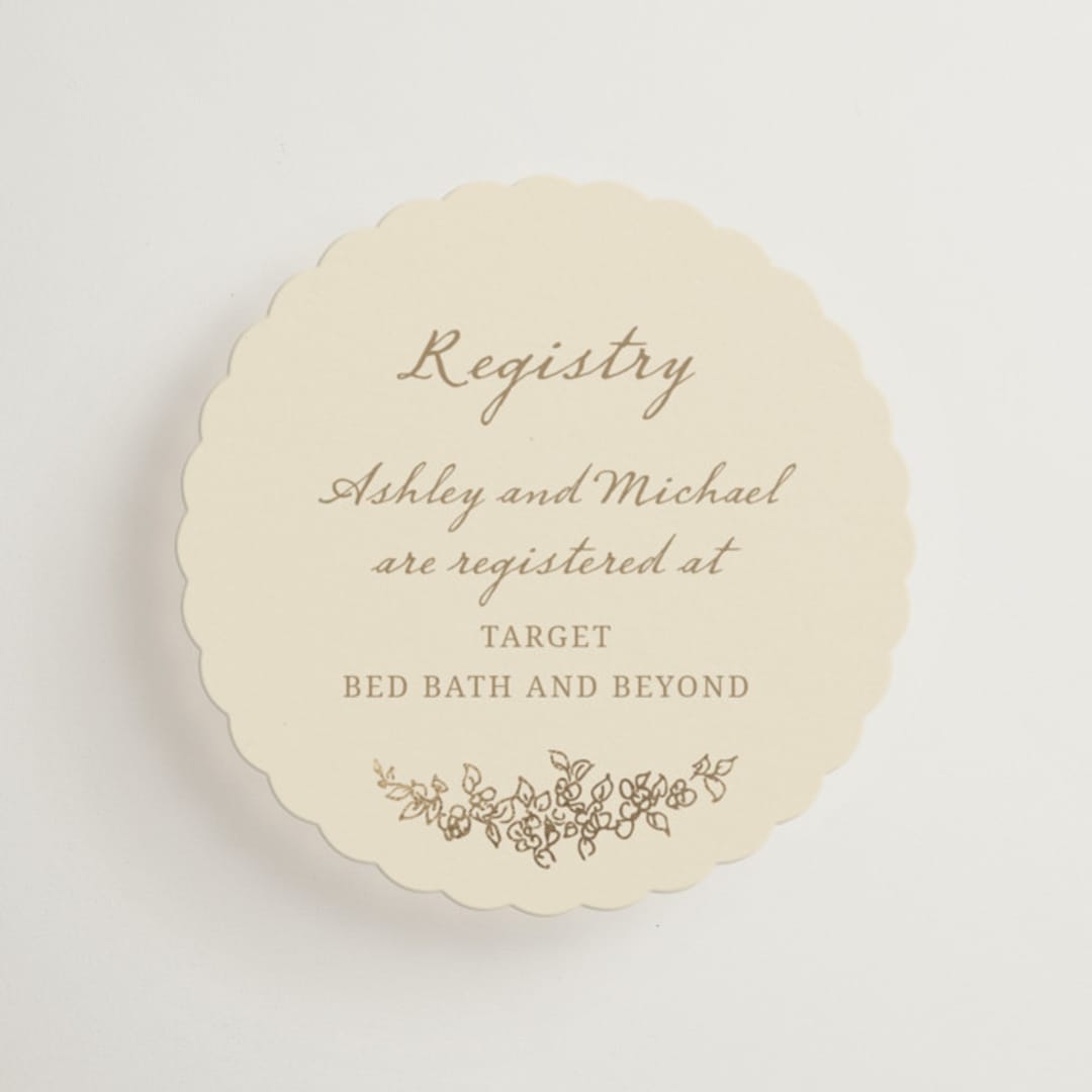 "Boho flower crest" - Mini Enclosure Cards in Ivory by Cass Loh - Front