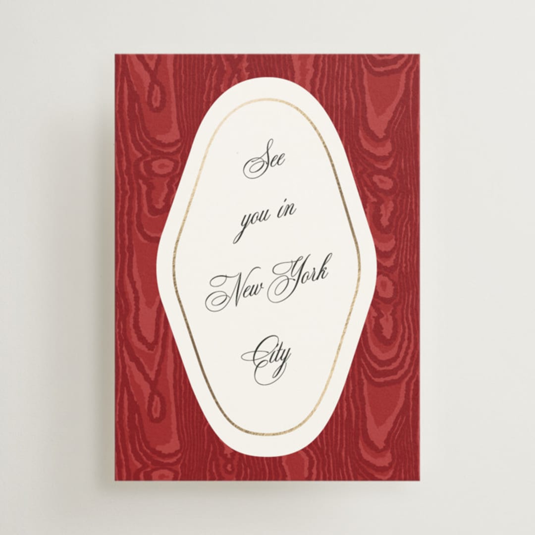 "Moiré" - Mini Enclosure Cards in Crimson by Studio Suku - Front