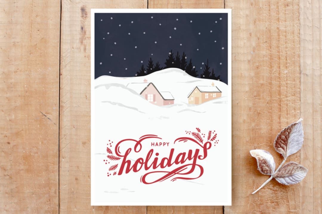 "Peaceful Holidays" - Cards in Crimson by Sharon O. - Front