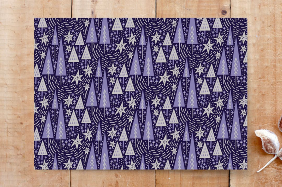 "Winter Night" - Cards in Midnight blue by Surface Love - Front