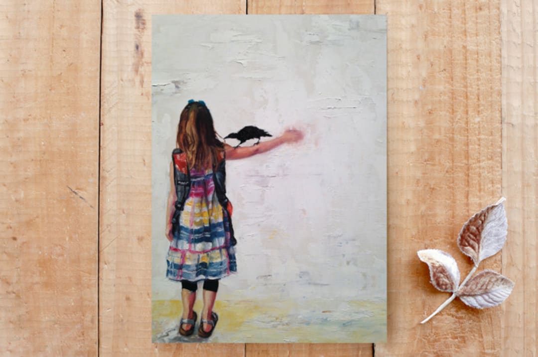 "The Little Muse" - Cards in Sunny Yellow by Jamie Peterson - Front