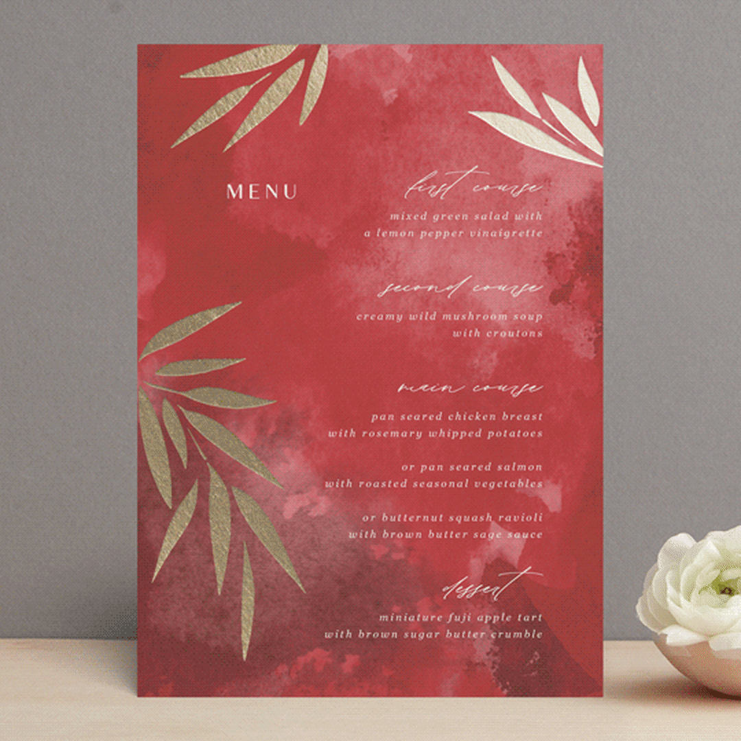 Peonies & bamboo leaves