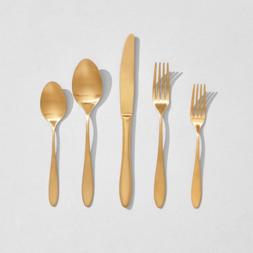 Flatware Set - Satin Gold