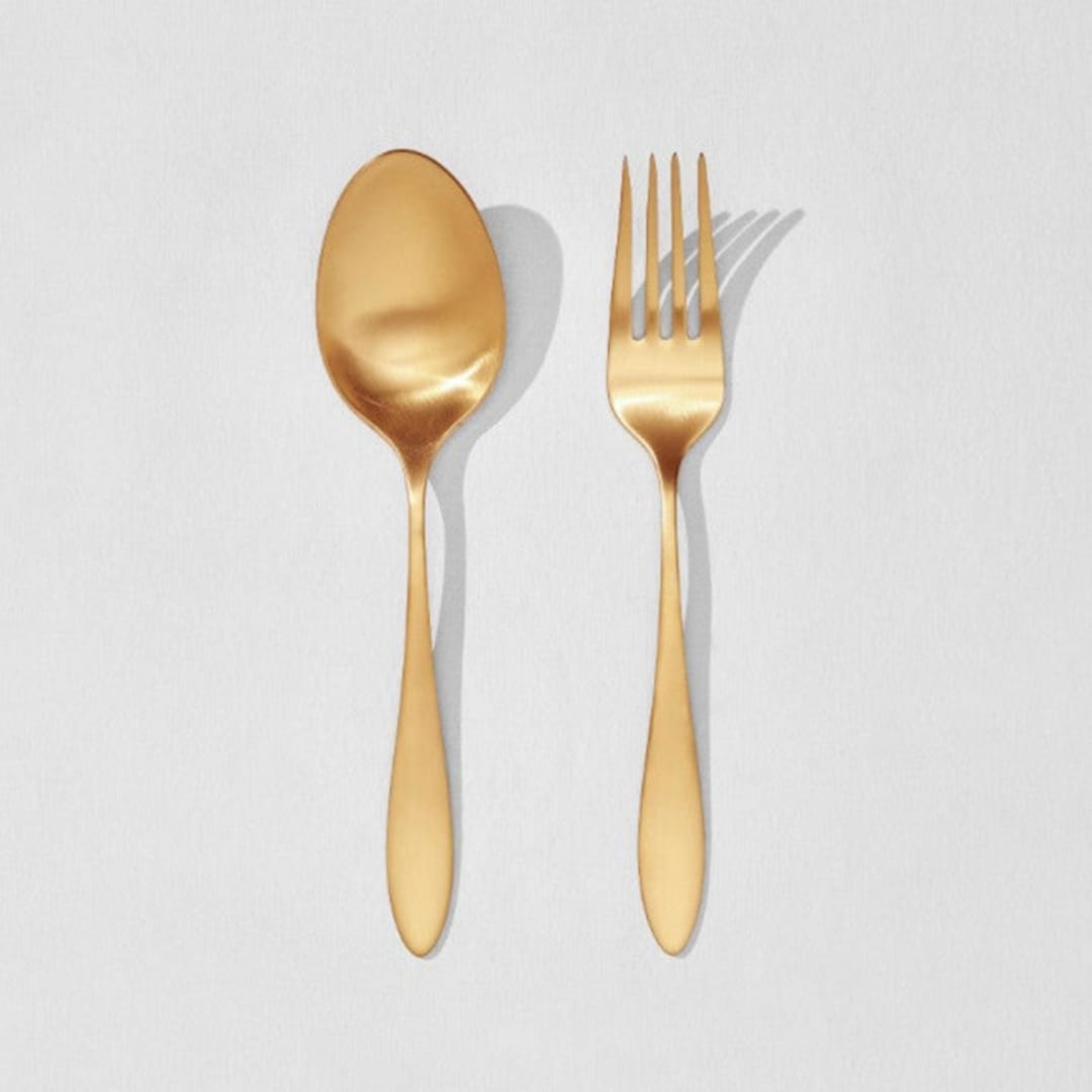 Flatware Serving Set - Satin Gold