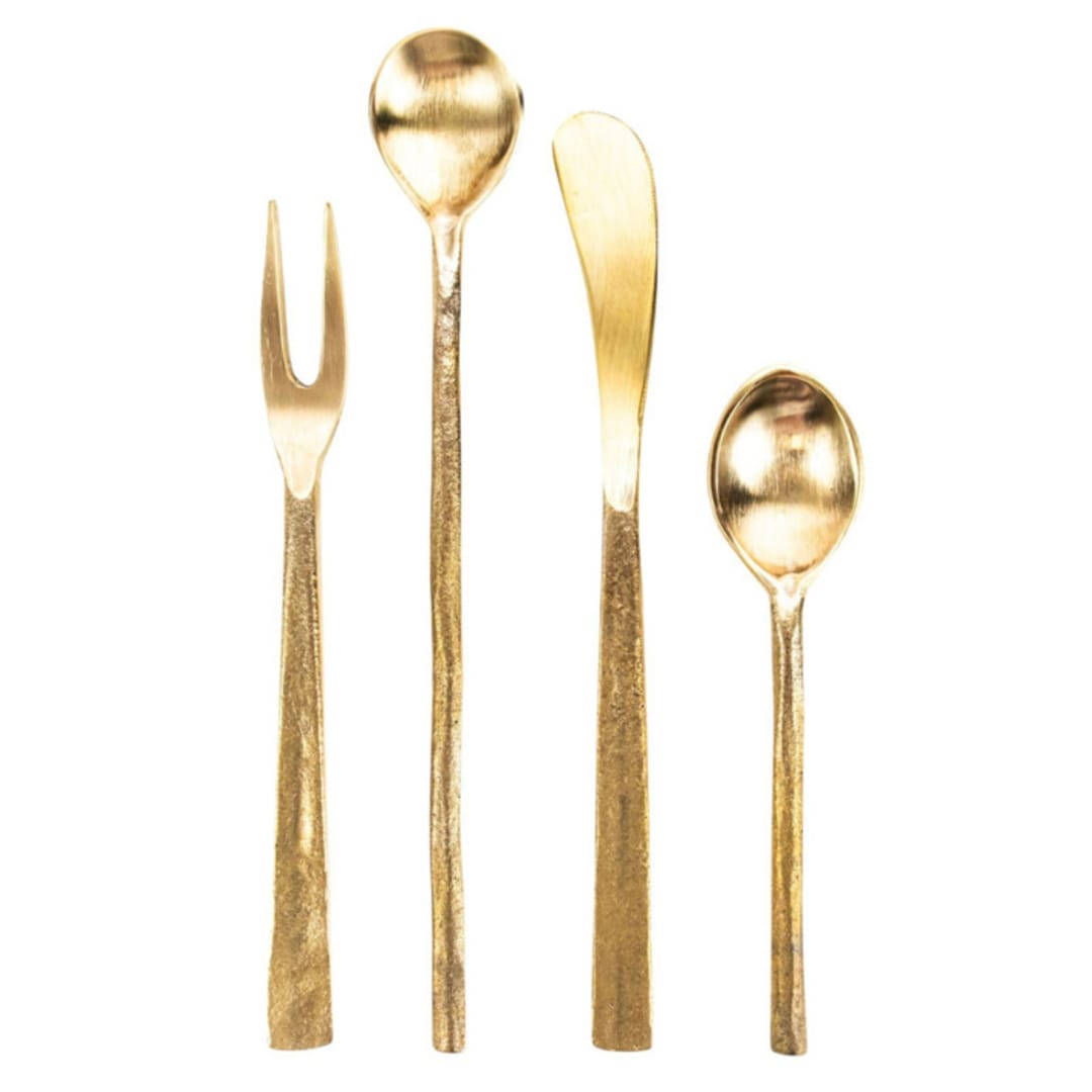 "La Tavola Aperitivo Set" - Flatware Sets in brass by Shelton Metal