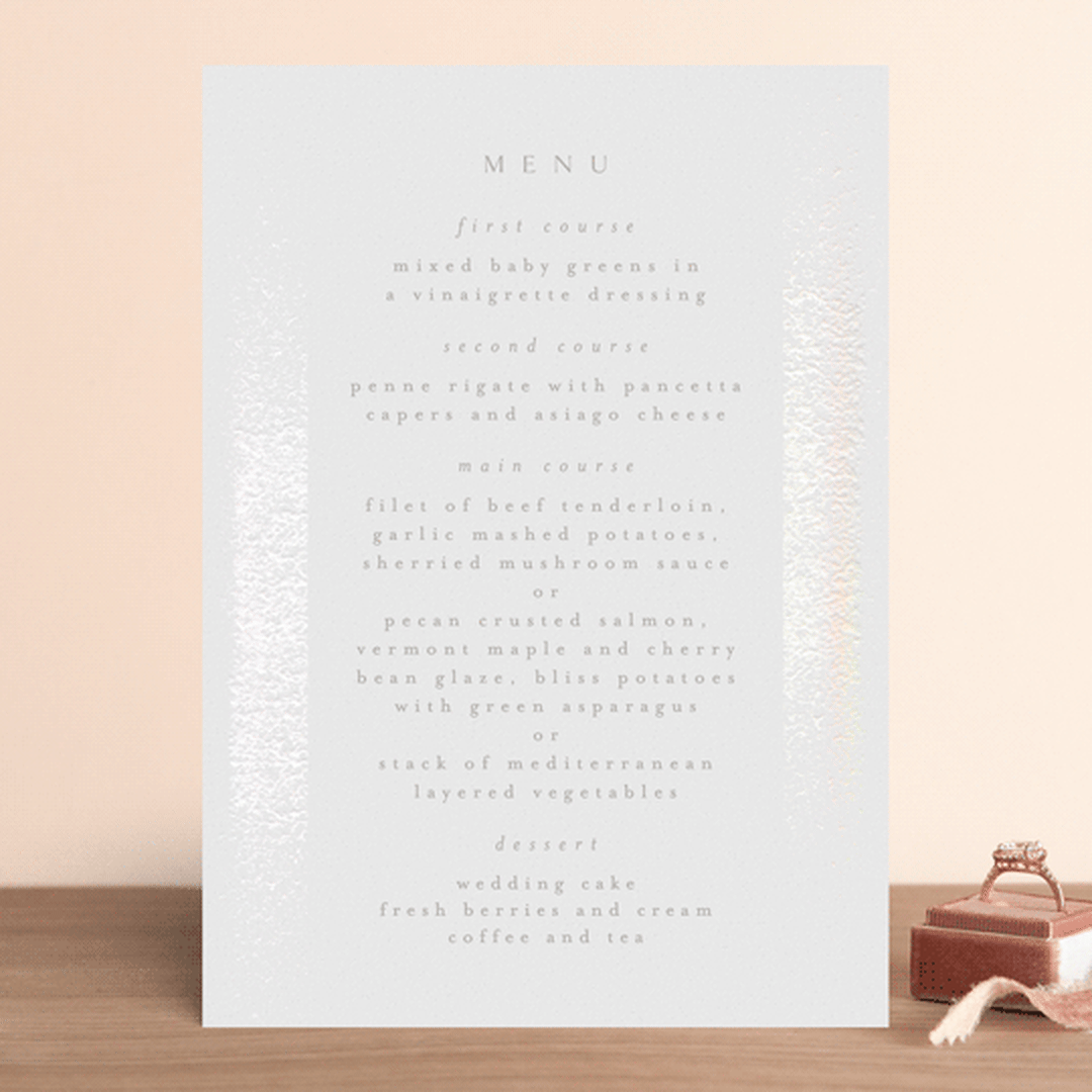 "the mill park" - Gloss-Press® Menus in Opal by Phrosné Barwood - Front