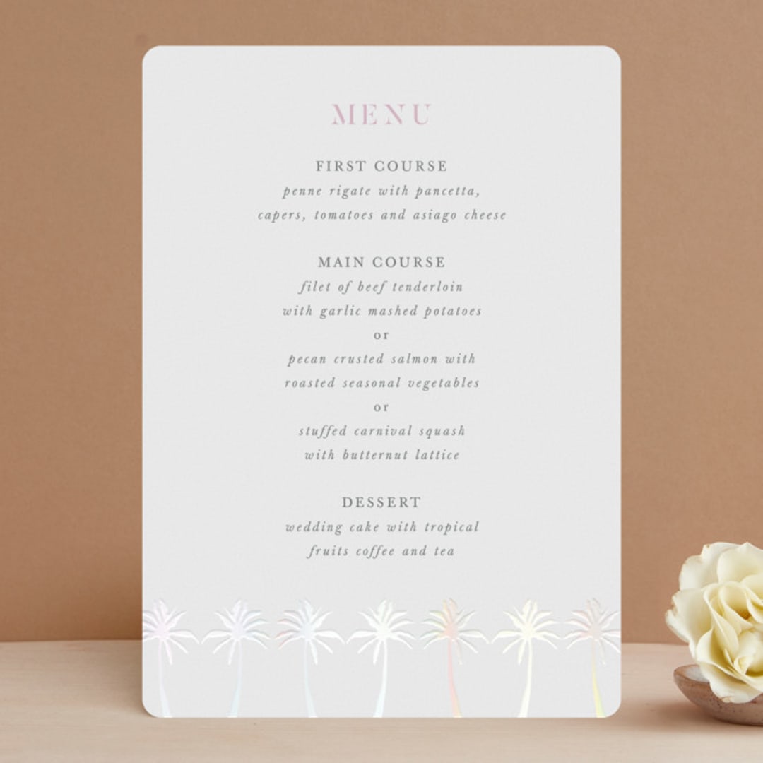"Sunset by the Sea" - Gloss-Press® Menus in Ombre by lulu and isabelle - Front