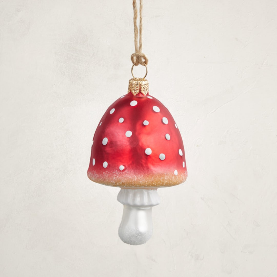 "Red Top Mushroom" - Ornaments in Redcap by Minted - Front