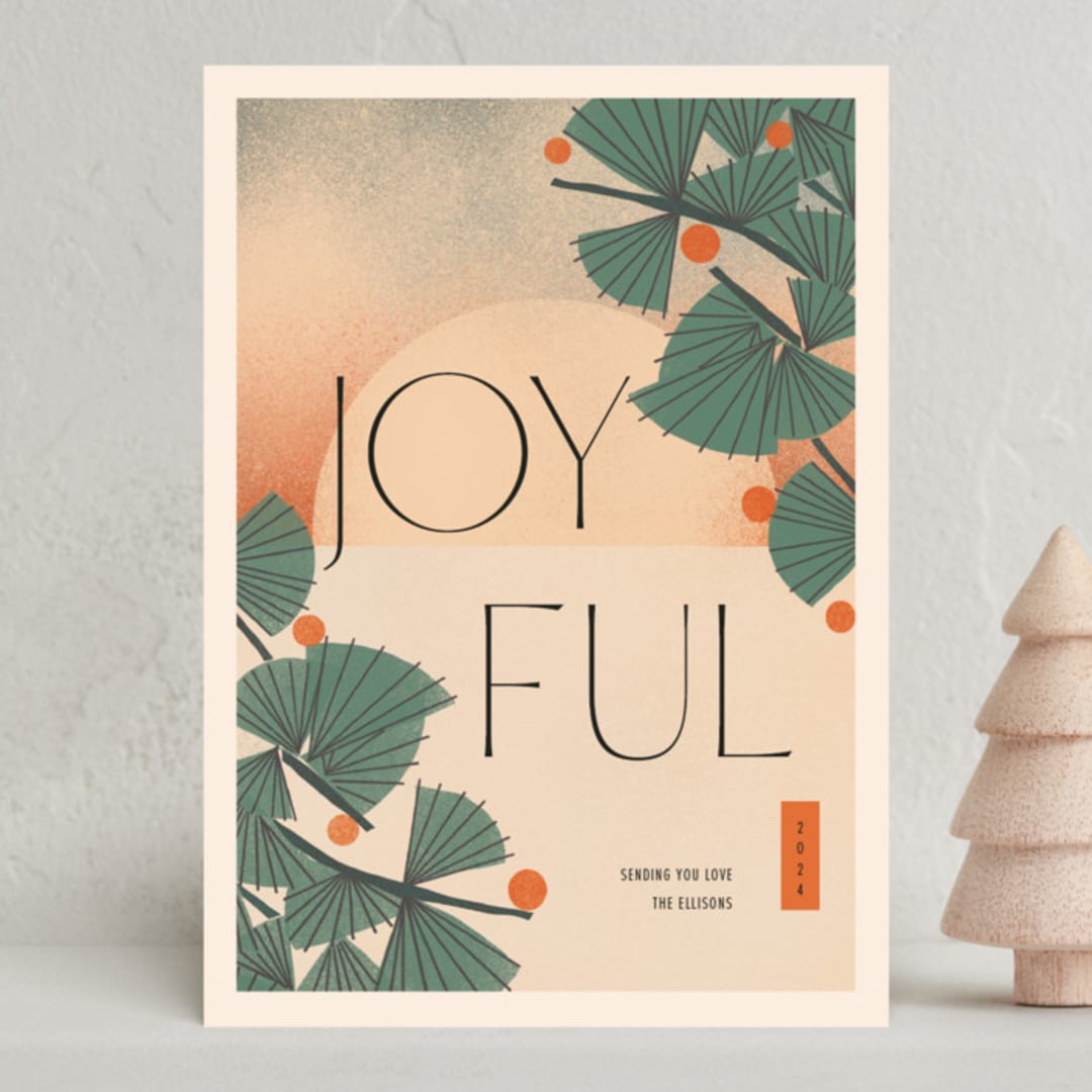 "Kameido " - Minted x The Met Holiday Cards in Pumpkin by Meg Gleason - Front