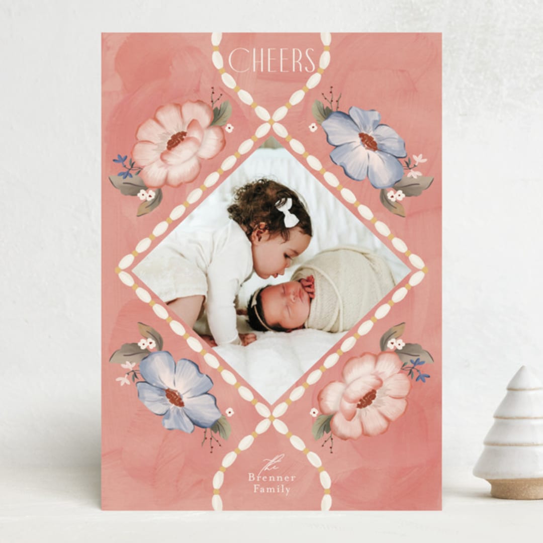 "Gulizar" - Minted x The Met Holiday Cards in Winter Rose by Carrie ONeal - Front