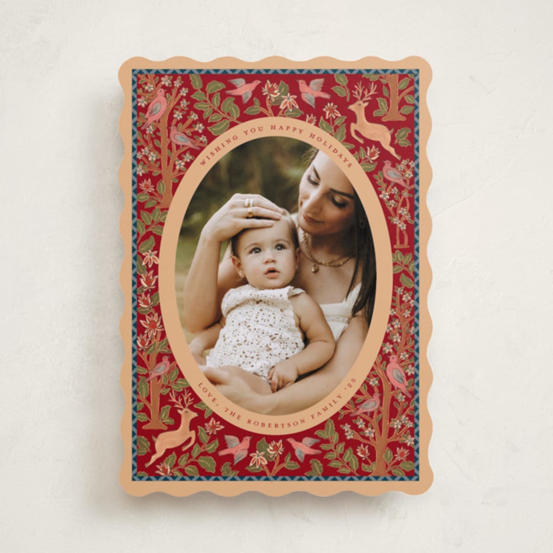 "Holiday Flora and Fauna" - Minted x The Met Holiday Cards in Mulled Wine by Creo Study - Front