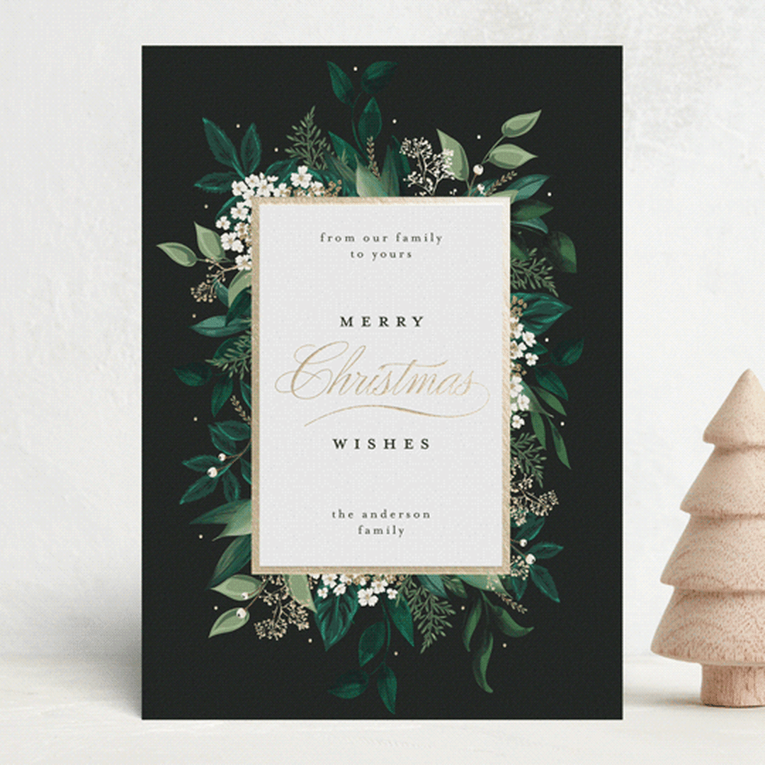 "Emerald Vines" - Minted x The Met Holiday Cards in Emerald by Susan Moyal - Front