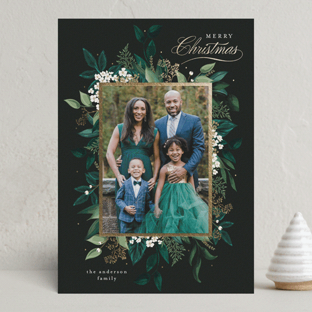 "Emerald Vines" - Minted x The Met Holiday Cards in Emerald by Susan Moyal - Front