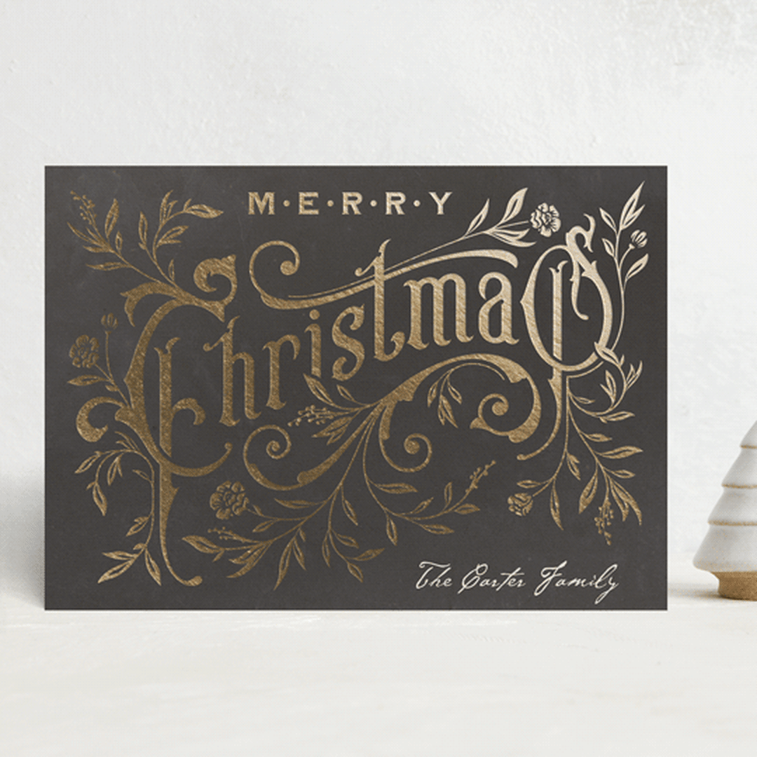 "Cumberland" - Minted x The Met Holiday Cards in Steel by GeekInk Design - Front