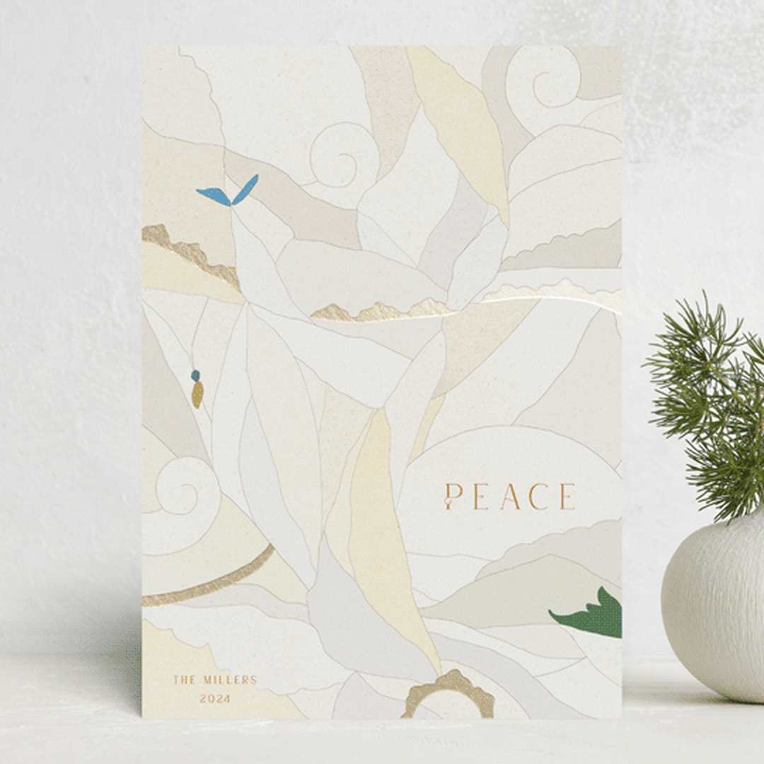 "All Shades of White" - Minted x The Met Holiday Cards in Snow by Sumak Studio - Front