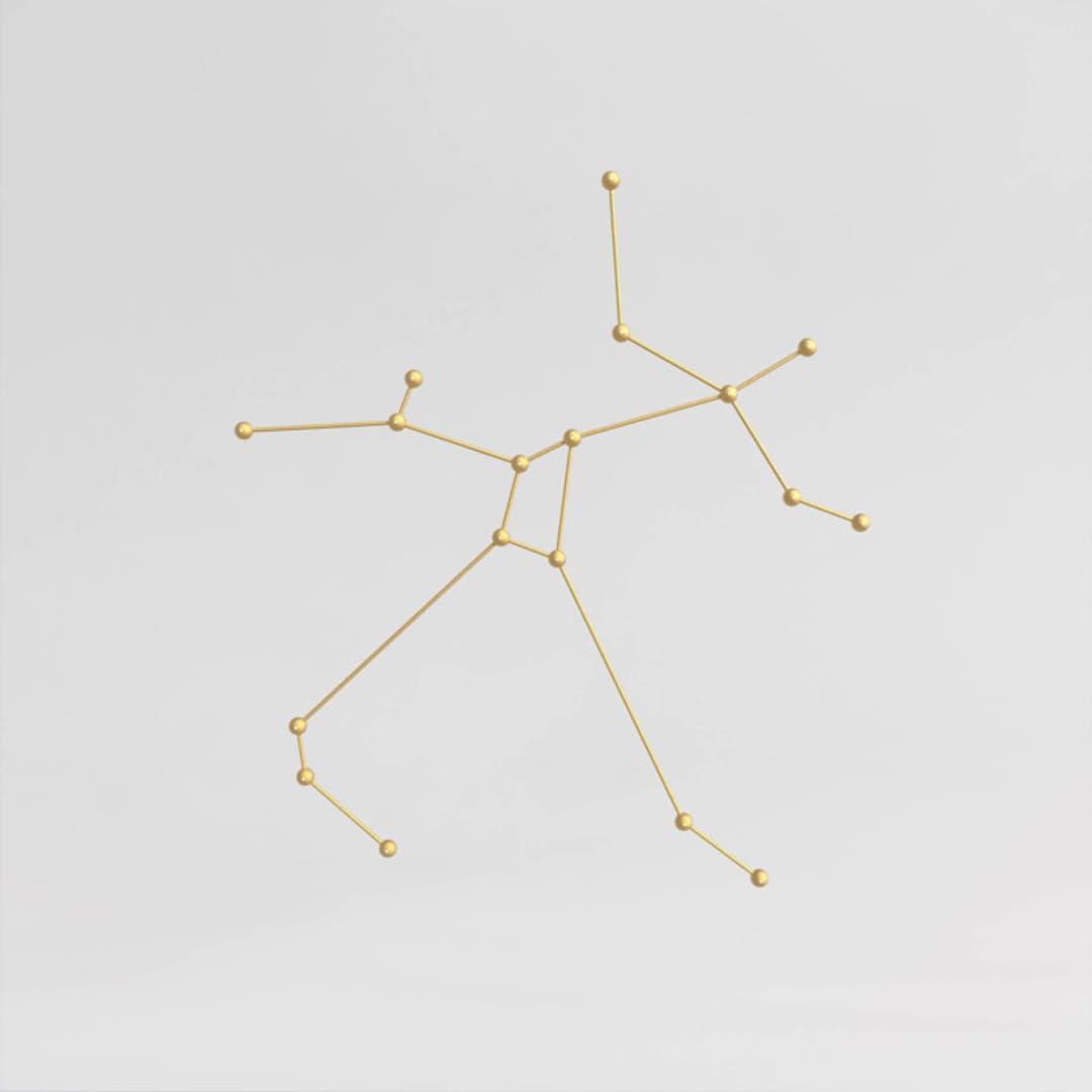 "Constellation" - Ceiling Lights in brass by Richard Clarkson
