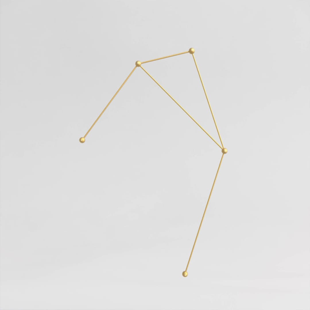 "Constellation" - Ceiling Lights in brass by Richard Clarkson