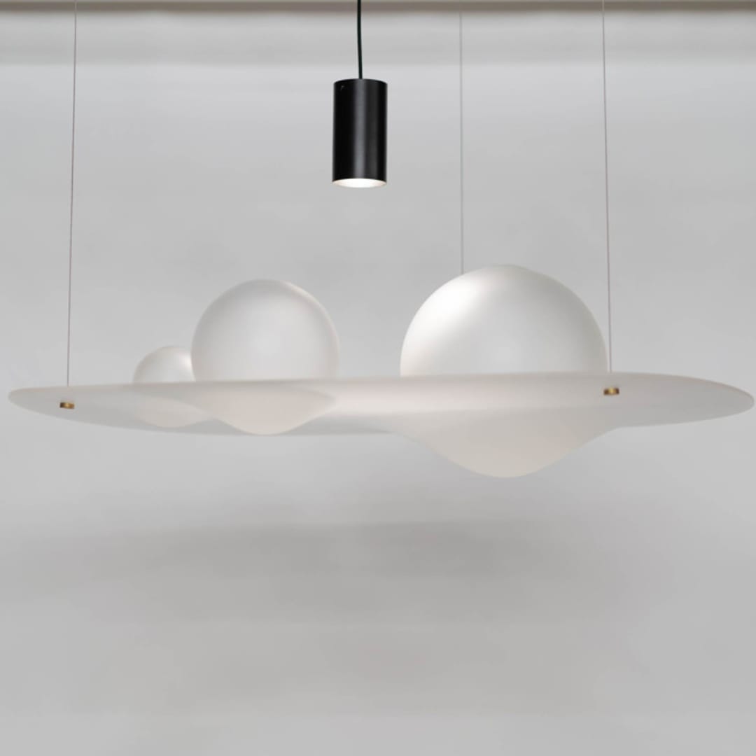 "Gravity Well" - Ceiling Lights in clear by Richard Clarkson