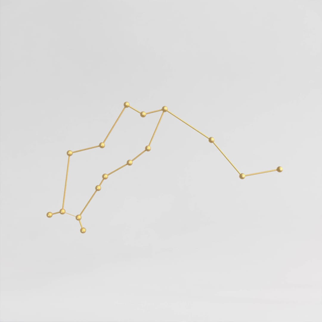 "Constellation" - Ceiling Lights in brass by Richard Clarkson