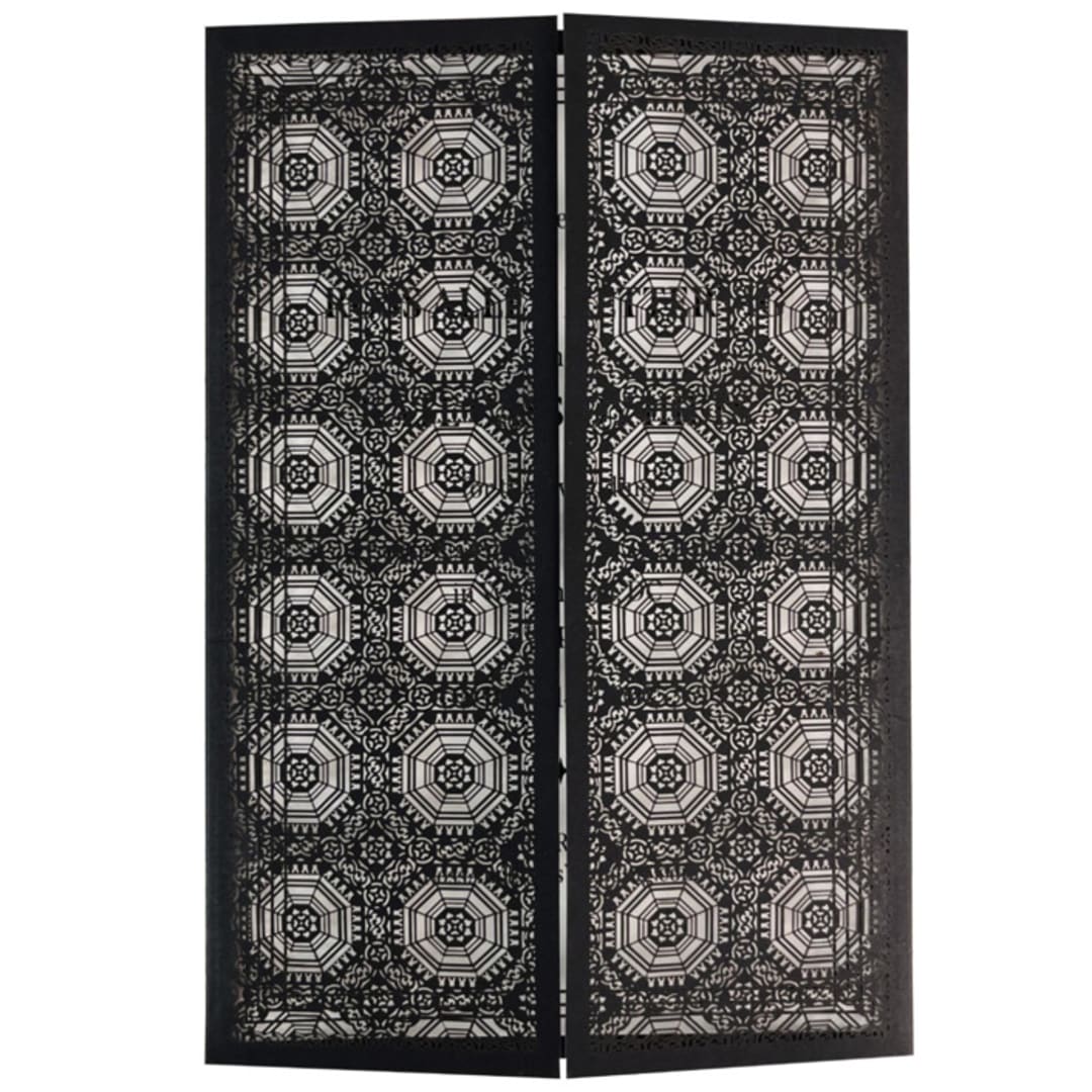 "Art Deco Laser Cut Covers for 5x7 Invitation | Set of 10 | Envelopes Included" - Invitation Jackets and Overlays in black by Self Stationery