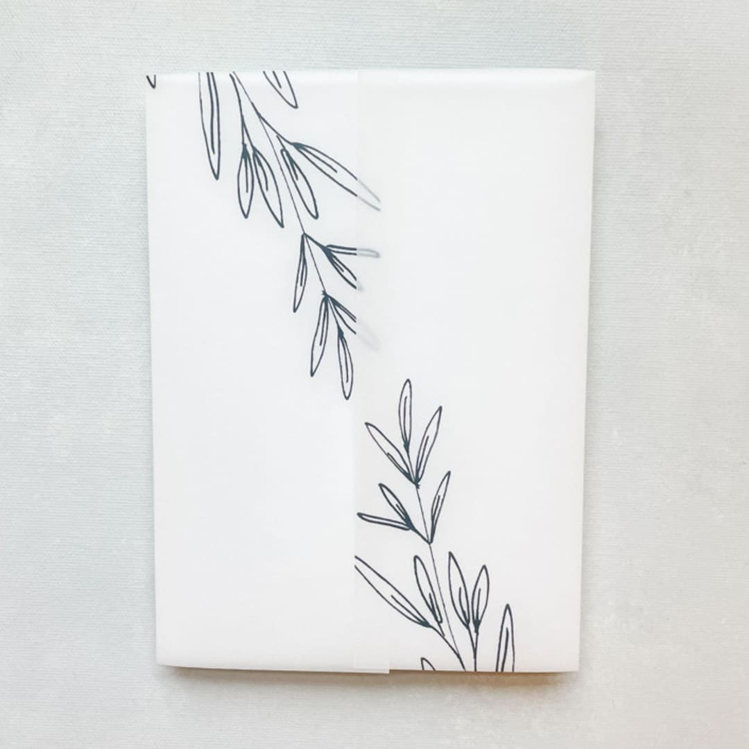 "Simply Stated | Set of 10 Vellum Jackets" - Invitation Jackets and Overlays in clear by Nikki Turner