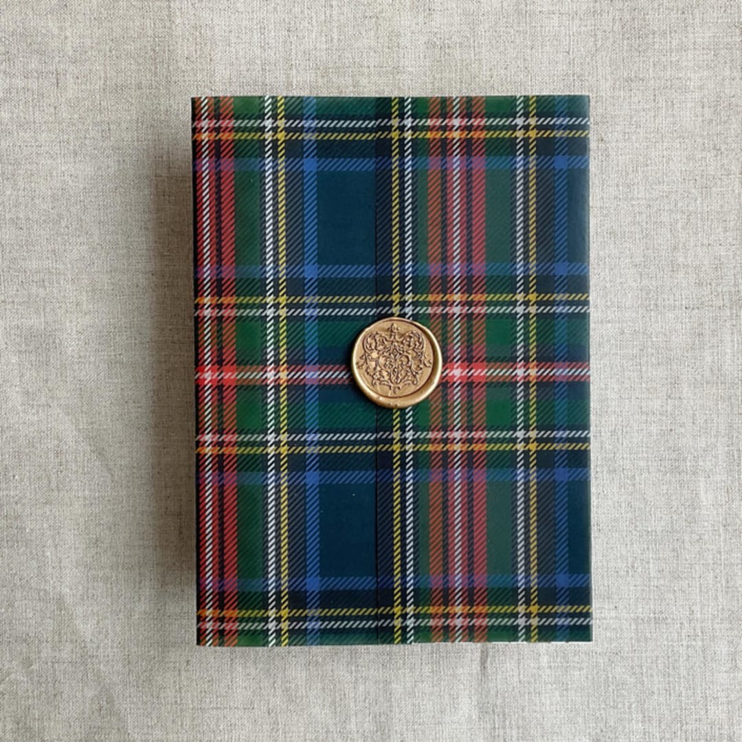"Plaid lovers holiday tartan printed vellum wrap for 5x7 card | pack of 10" - Invitation Jackets and Overlays in multicolorassorted-colors by Ivory Invitations