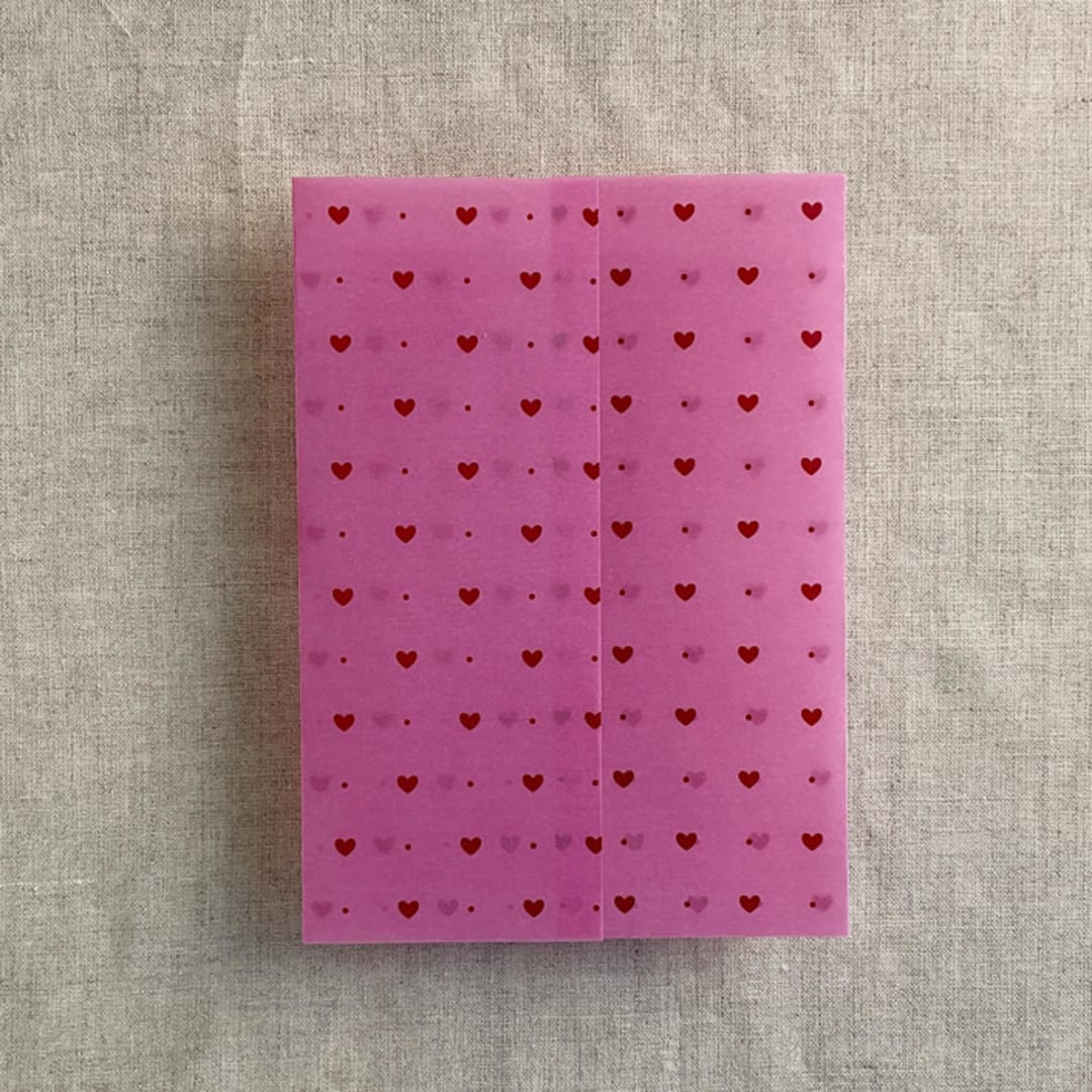 "Pink garnet Valentine colored vellum wrap for 5x7 card | pack of 10" - Invitation Jackets and Overlays in pink by Ivory Invitations