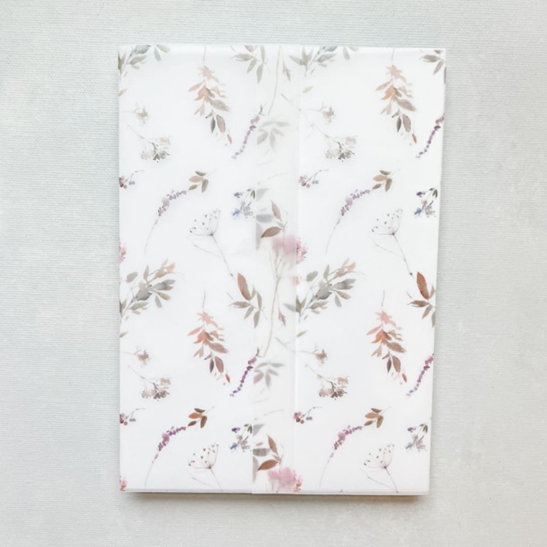 "In Full Bloom | Set of 10 Floral Vellum Jackets" - Invitation Jackets and Overlays in clear by Nikki Turner