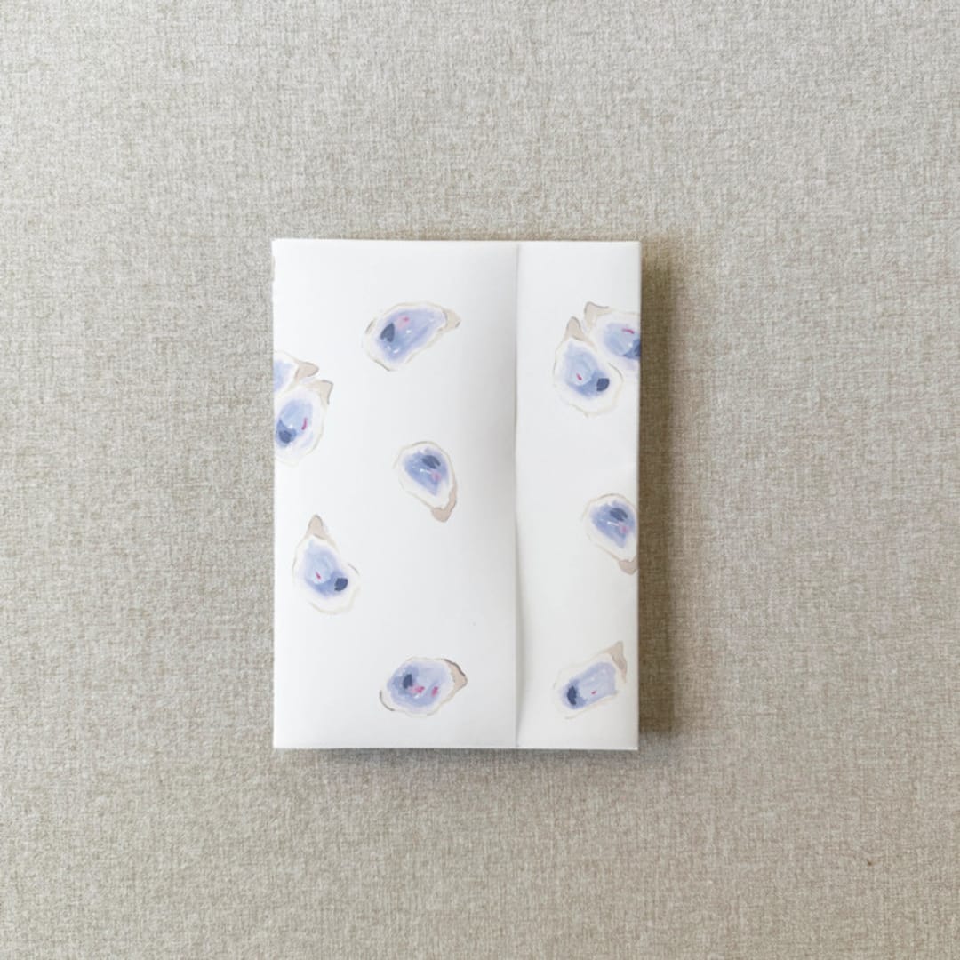 "Oyster Vellum Jacket for Wedding Invitations | For Petite 4.25x6" Invitations | Set of 10" - Invitation Jackets and Overlays in blue by Cotton and Bow