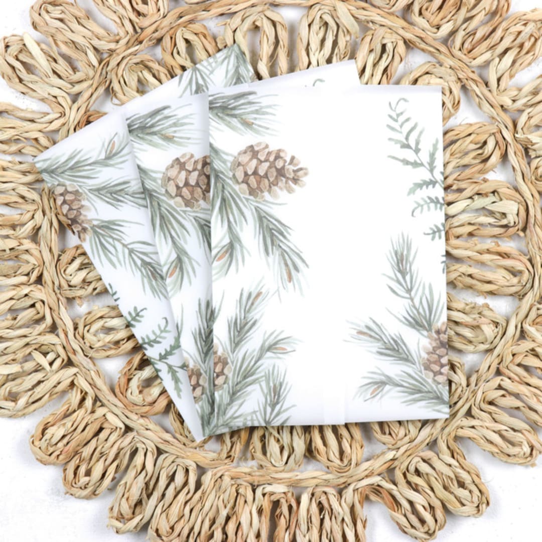 Holiday Pinecone Vellum Jackets | Size 5x7 | Set of 25