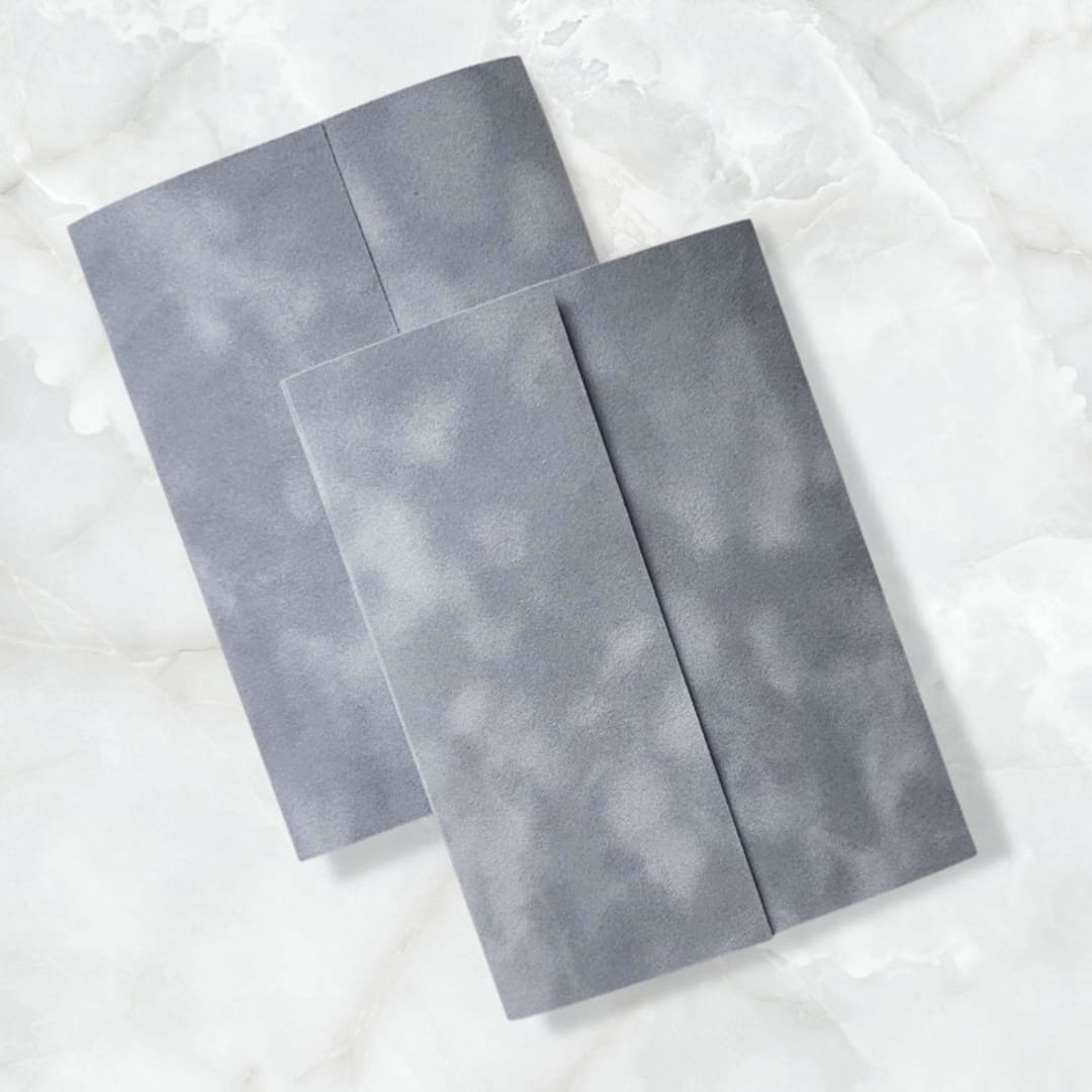 "Gray Velvet Wedding Invitation Wraps for 5 x 7 Cards (Set of 10)" - Invitation Jackets and Overlays in gray by Caroline Russo