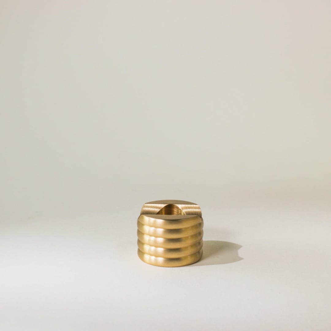 "Brass Cylinder Cigar Stand" - Decorative Storage in brass by Roarcraft