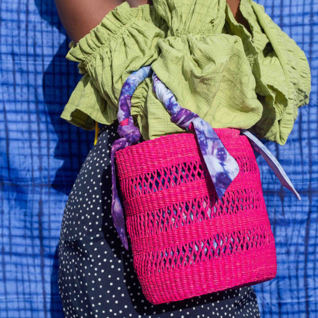 "Piiki Bag in Fuchsia" - Decorative Storage in pink by AKETEKETE