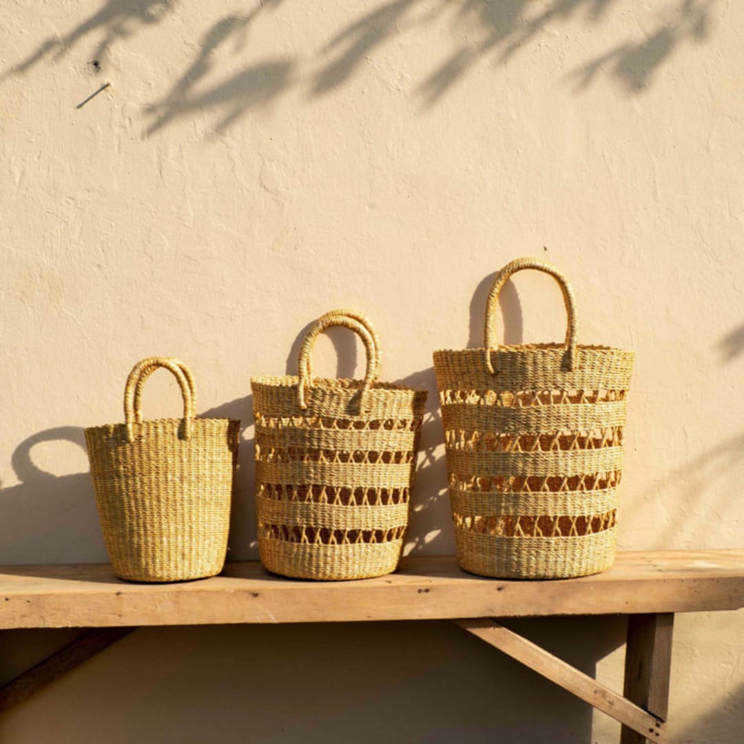 "Tena Basket Pack" - Decorative Storage in natural by AKETEKETE