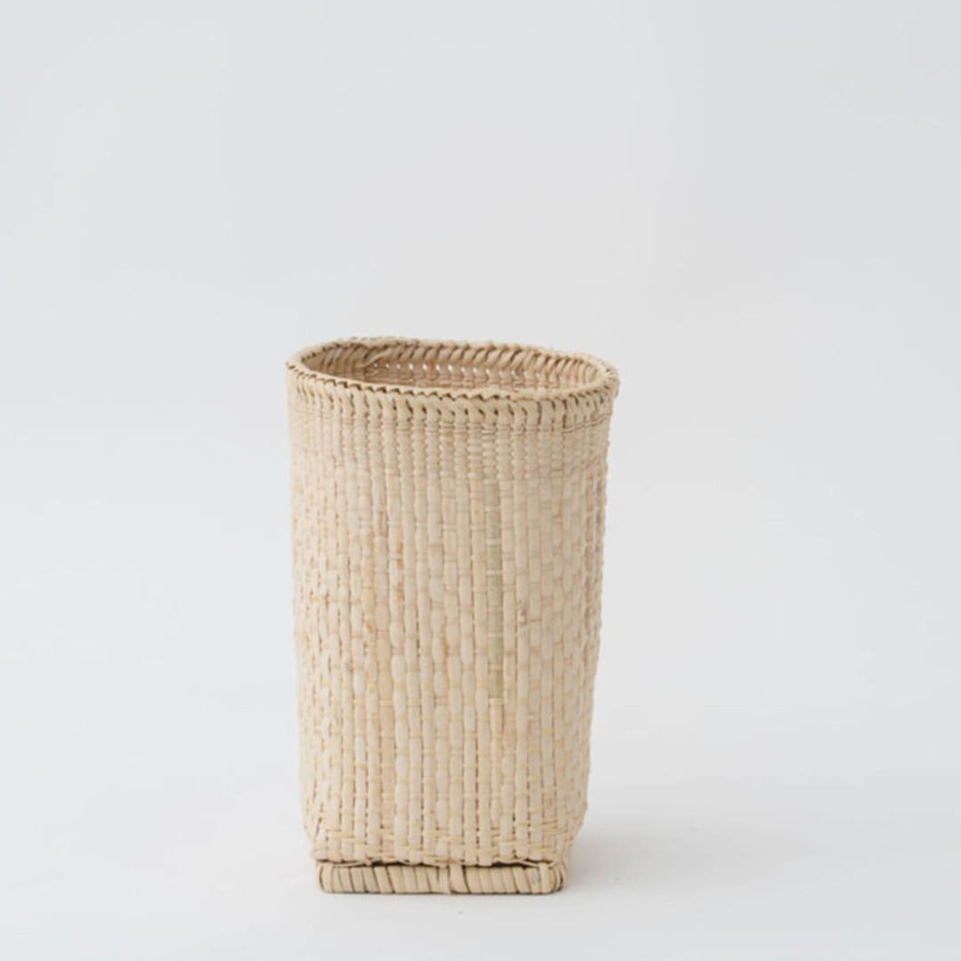 "Pencil Holder | Desk Organizer | Woven Basket" - Decorative Storage in beige by Jennifer Abelev