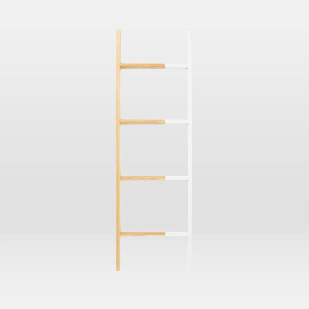 "Found Ladder - Large" - Decorative Storage in white by Alex Cordell