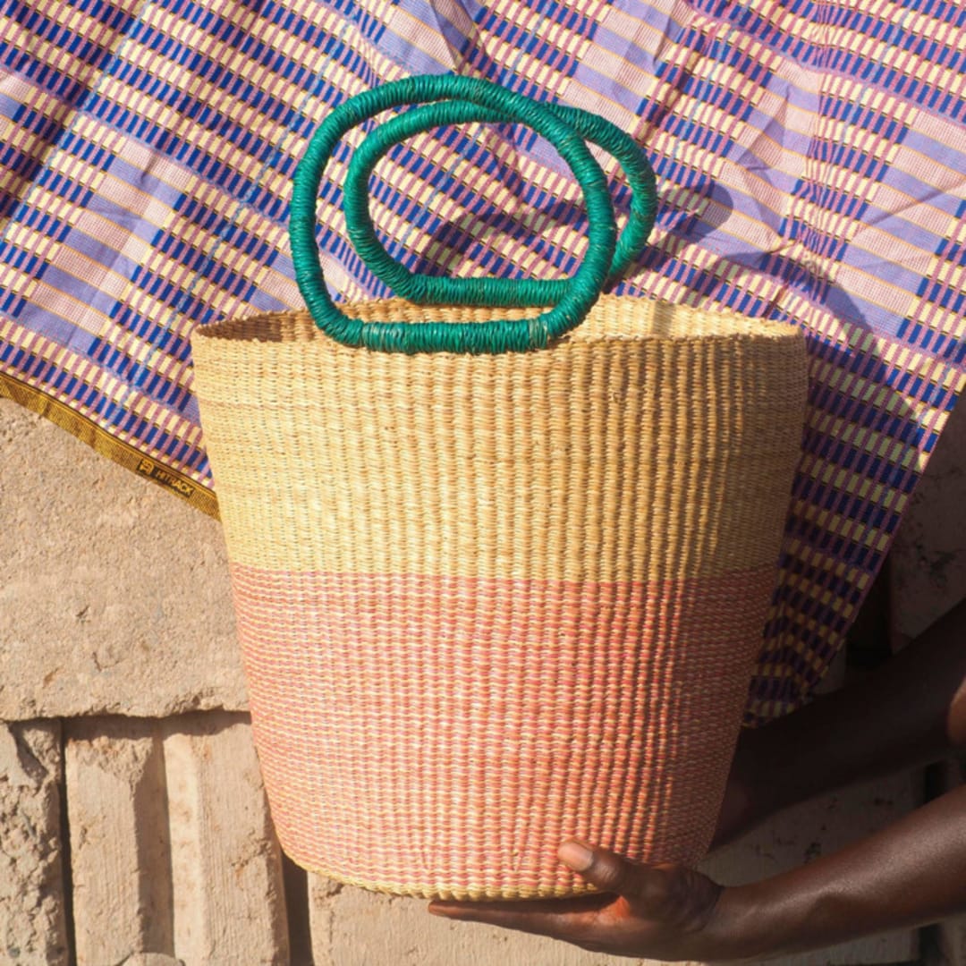 "Toma Basket  (Pink)" - Decorative Storage in pink by AKETEKETE