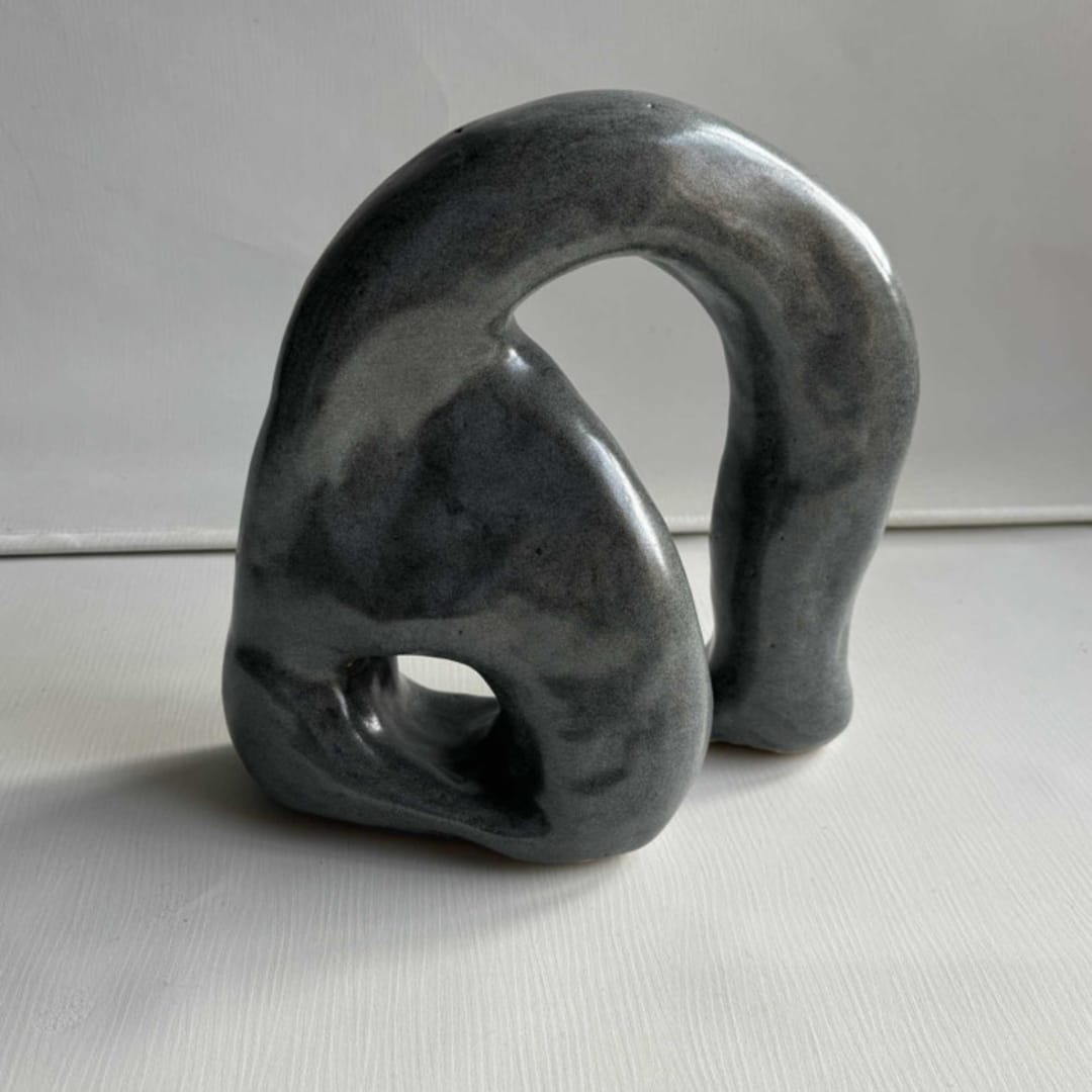 "Elephant." - Original Sculpture in gray by Nina Leth
