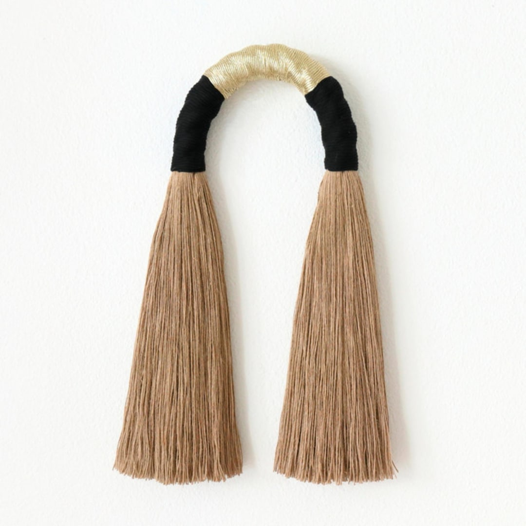 "Jute Arch sculpture in black-gold" - Original Sculpture in black by Bharti Trivedi